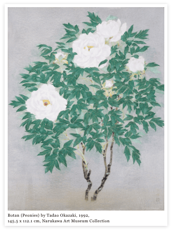 Botan (Peonies) by Tadao Okazaki, 1992, 145.5 x 112.1 cm, Narukawa Art Museum Collection